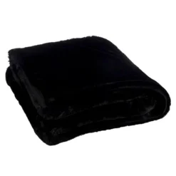 Plaid Imitation Fourrure Cutie 130x180cm Noir