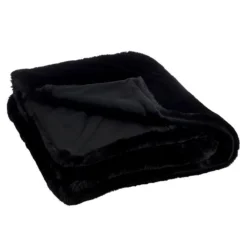 Plaid Imitation Fourrure Cutie 130x180cm Noir