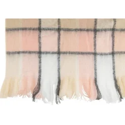 Plaid Imprimé à Carreaux Jess 130x180cm Rose