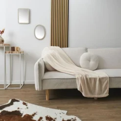 Plaid Microfibre Roméo 150x200cm Crème