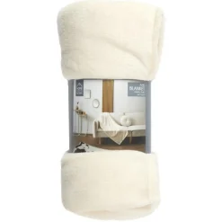 Plaid Microfibre Roméo 150x200cm Crème