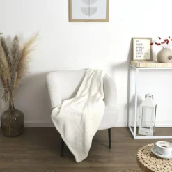 Plaid Nid d'Abeille Crush 120x150cm Crème