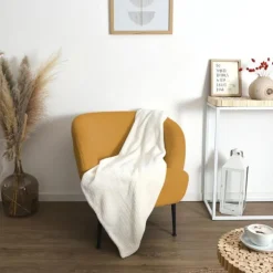 Plaid Nid d'Abeille Crush 120x150cm Crème