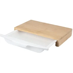 Planche à découper avec bac récupérateur en plastique