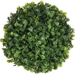 Plante Artificielle Boule de Buis 16cm Vert