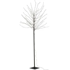 Plante Artificielle Déco LED Arbre Nu 180cm Noir
