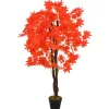 Plante artificielle d'erable avec pot Rouge 120 cm