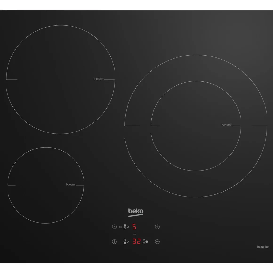 Plaque de cuisson à induction HII63405MT, 60 cm, 3 foyers
