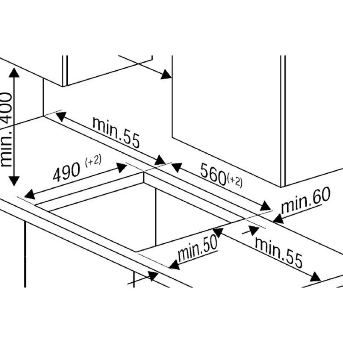 Plaque de cuisson à induction HII63405MT, 60 cm, 3 foyers