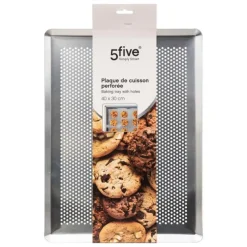 Plaque de Cuisson Perforée Aluminium 40cm Gris