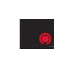 Plaque de cuisson vitrocéramique 60cm 4 feux 6600w noir - PKF611BB8H