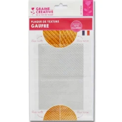 Plaque de texture pour pâte polymère - gaufre