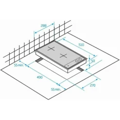 Plaque vitrocéramique BEKO 3600W 28.8cm, HDMI 32400 DT