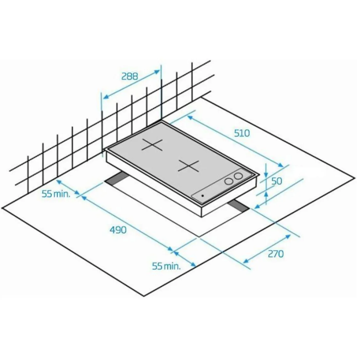 Plaque vitrocéramique BEKO 3600W 28.8cm, HDMI 32400 DT