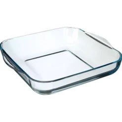 Plat à Four Carré Verre 29cm Transparent