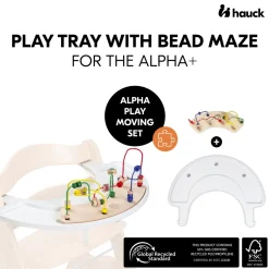 Plateau de jeu avec labyrinthe de perle Alpha Play Moving Set Water Animals White