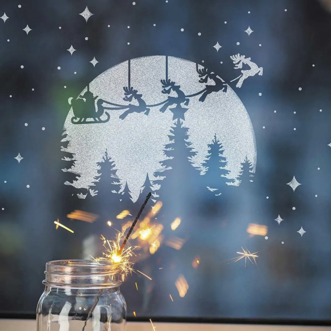 Pochoir de Noël A4 - Clair de lune