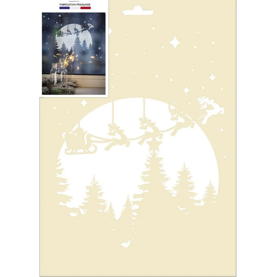 Pochoir de Noël A4 - Clair de lune