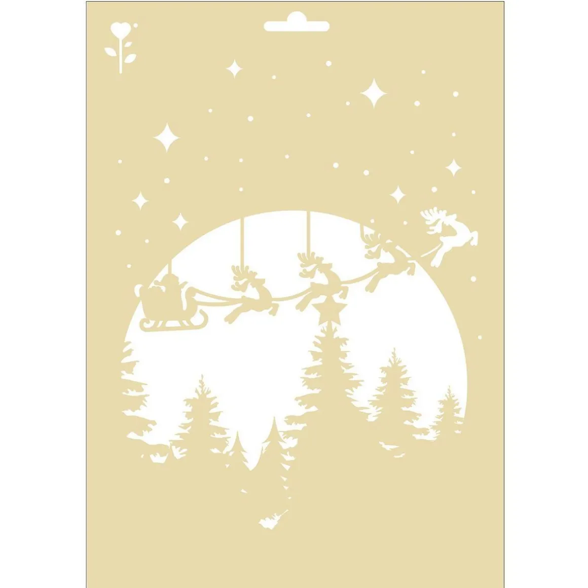 Pochoir de Noël A4 - Clair de lune