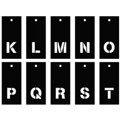 Pochoirs alphabet 70 lettres majuscules et minuscules & chiffres