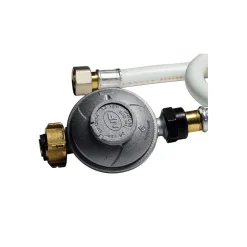 Poele à gaz Infrarouge 4200W Novakit Piezo Volume 120 m³ + Tuyau gaz vissable + détendeur butane