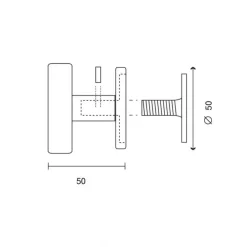 Poignée de tirage circle PM - finition argent