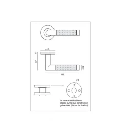 Poignées modèle Barsac - inox 304 bicolore brillant mat x2