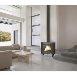 Poêle à bois fonte 9kw anthracite - p647844