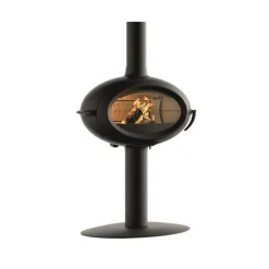 Poêle à bois fonte 7kw noir - p648114