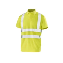 Polo haute visibilité - Manches courtes - Jaune fluo - 2XL