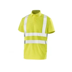 Polo haute visibilité - Manches courtes - Jaune fluo - 2XL