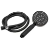 Pommeau de Douche Flexible 5 Fonctions 23cm Noir