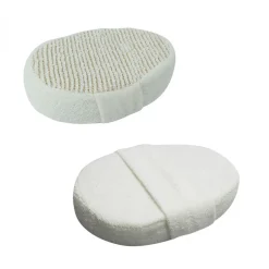 Éponge exfoliante en fibre de bambou 15 x 10,5 x 3 cm avec poignée de maintien
