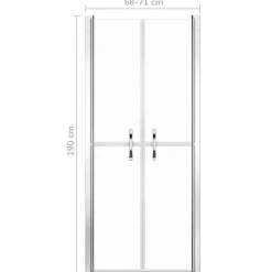 Porte de douche ESG transparent 71x190 cm