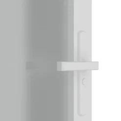 Porte interieure 83x201,5 cm Blanc Verre mat et aluminium