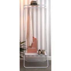 Porte manteau design industriel Fushion - L. 64 x H. 173 cm - Blanc