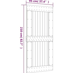 Porte NARVIK 95x210 cm bois massif de pin