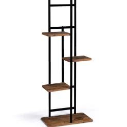 Porte plantes 4 étagères style industriell bois et métal H95 cm CHARLIZE