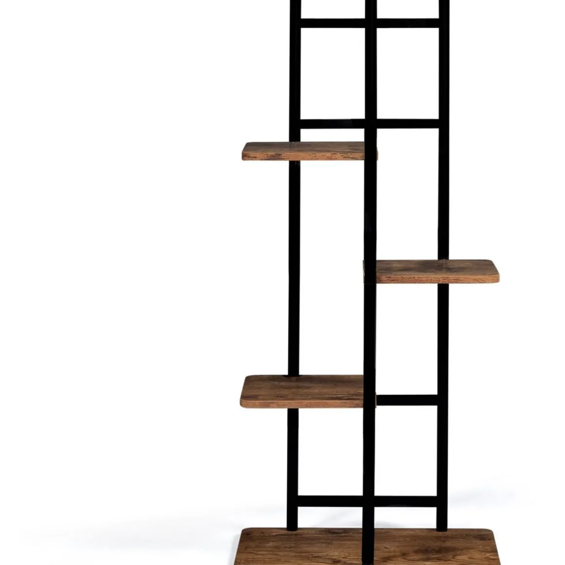 Porte plantes 4 étagères style industriell bois et métal H95 cm CHARLIZE