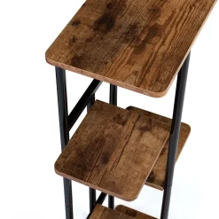 Porte plantes 4 étagères style industriell bois et métal H95 cm CHARLIZE