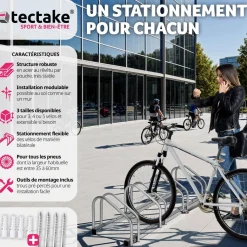 Porte Vélo, Support Vélo, Range Vélo au Sol, Mural en Acier