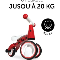 Porteur Ride-on 1st Ride Three Coccinelle Rouge