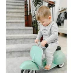 Porteur Scooter Primo 3 Roues Mint - Trottinette Enfant Design Classique