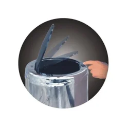 Poubelle 50l inox - bat-50lhj as