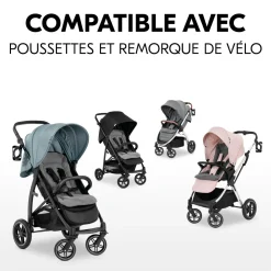 Poussette citadine Rapid 4 Noir + sur-assise pour poussette Pushchair Seat Liner Charcoal