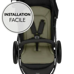 Poussette citadine Rapid 4 Noir + sur-assise pour poussette Pushchair Seat Liner Vert