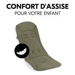 Poussette citadine Rapid 4 Noir + sur-assise pour poussette Pushchair Seat Liner Vert