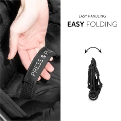 Poussette citadine Rapid 4 Noir + sur-assise pour poussette Pushchair Seat Liner Winnie the Pooh Beige