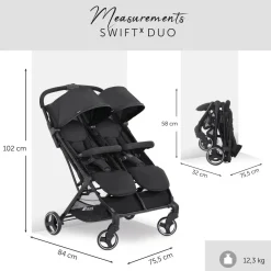 Poussette double Swift X Duo Noir