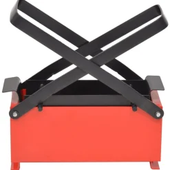 Presse a papier de recyclage acier 34x14x14 cm noir et rouge